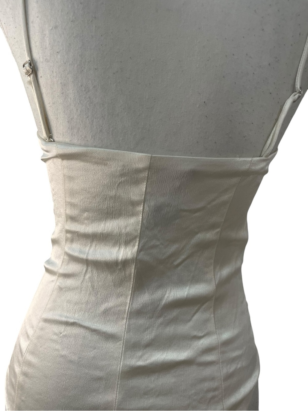 Zara Satin Effect Bustier Bodysuit White Ivory - Picture 7 of 16